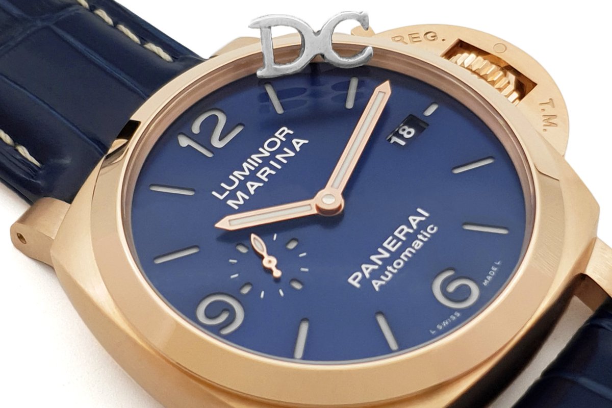 PAM1112 Luminor Marina Goldtech™ Sole Blu 44mm