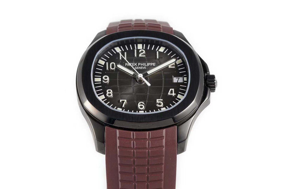 Aquanaut 5167A ‘Black Venom Limited Edition’ Black Dial on Brown Rubber Strap