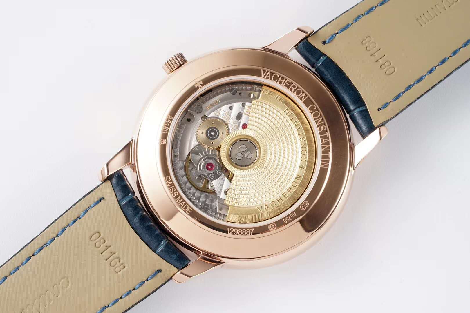 Patrimony Blue Dial in Pink Gold Ref: 85180
