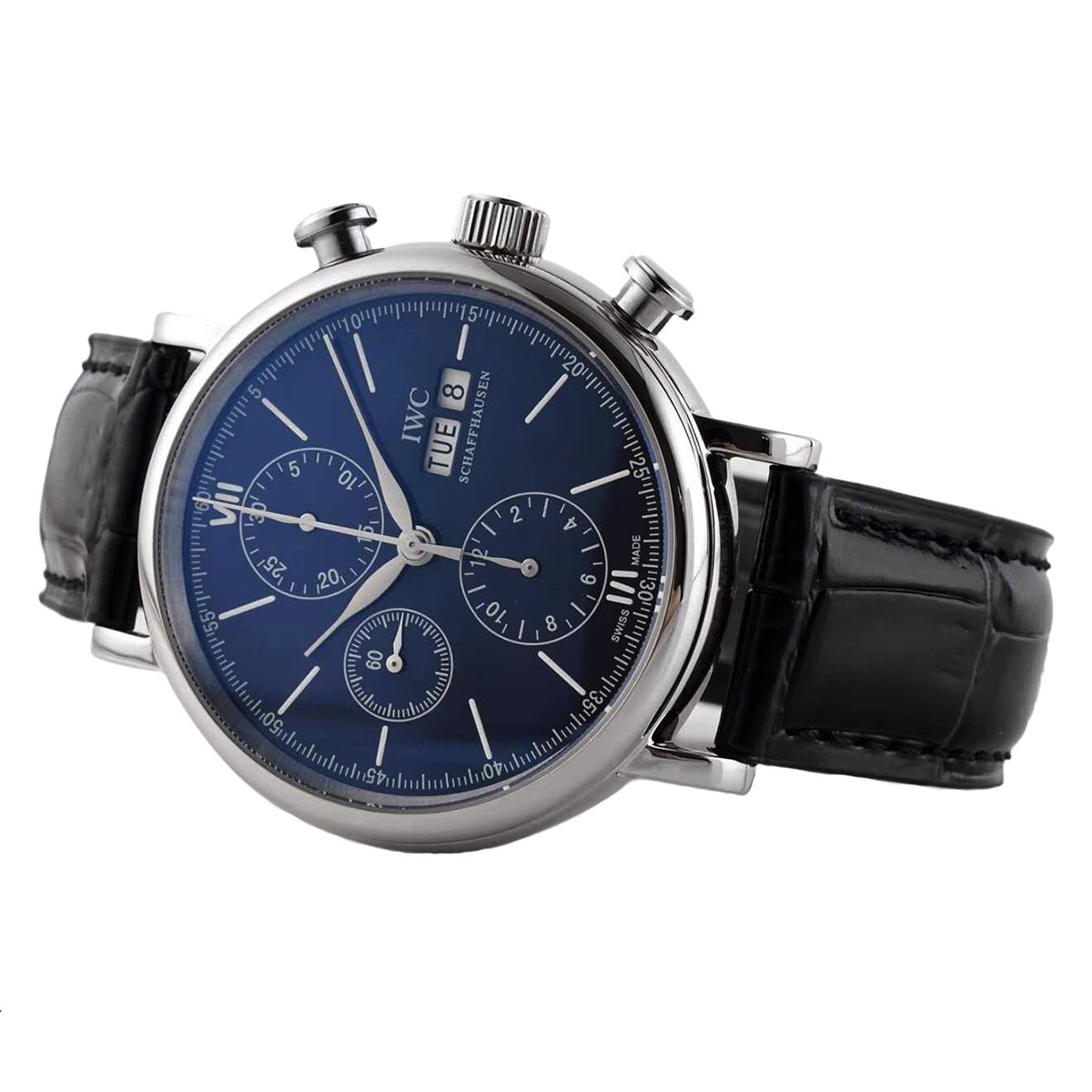 Portofino Chronograph IW390303 Edition “150 Years” Blue Dial in Steel