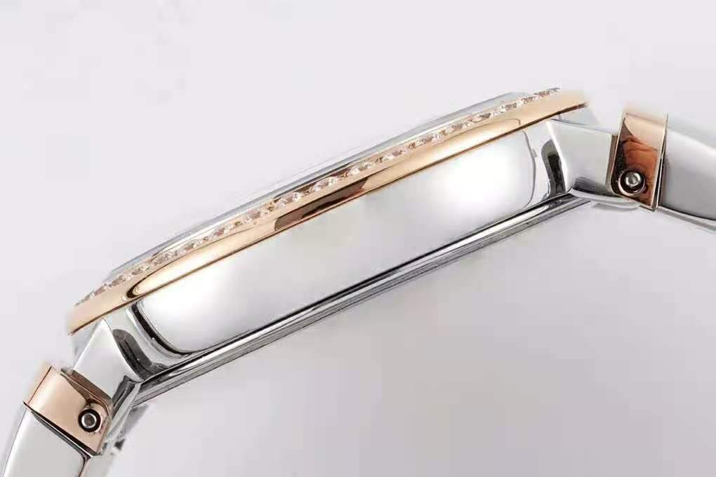 Lvcea Emerald Green Dial in Rose Gold/Steel with D1am0nd Bezel