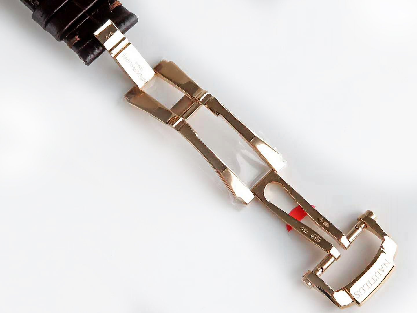 Nautilus Jumbo 5711 Brown Dial in Rose Gold with Brown Leather Strap