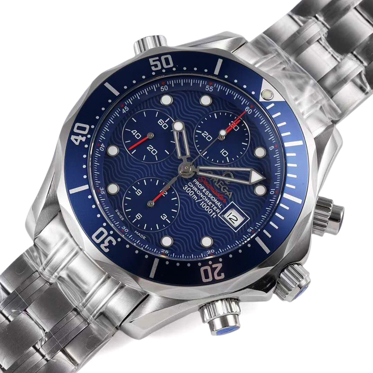 Seamaster Diver 300m Chronograph Blue Dial on Bracelet