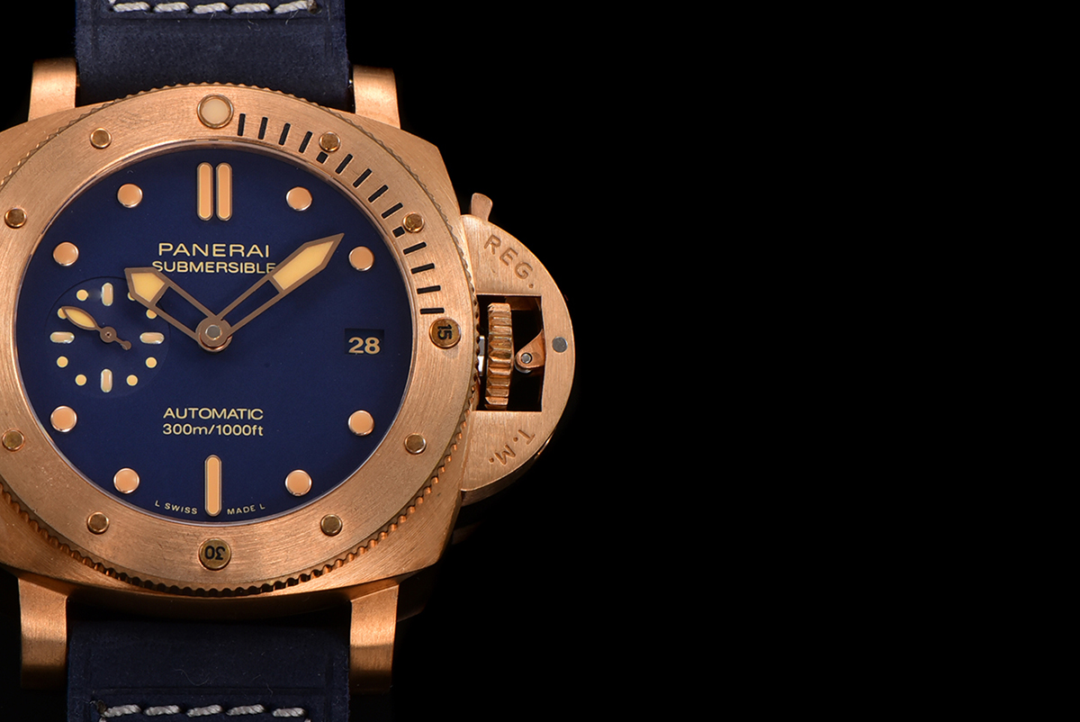 PAM1074 Submersible Bronzo Blu Abisso 42mm