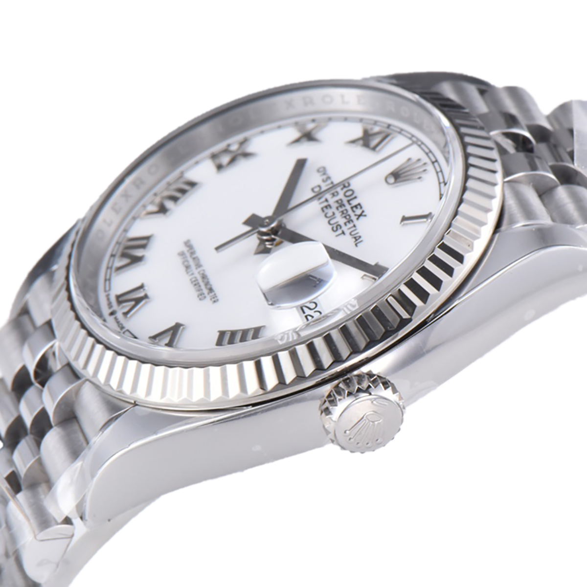 Datejust 36 126234 White Dial with Roman Marker in Steel in Jubilee Bracelet