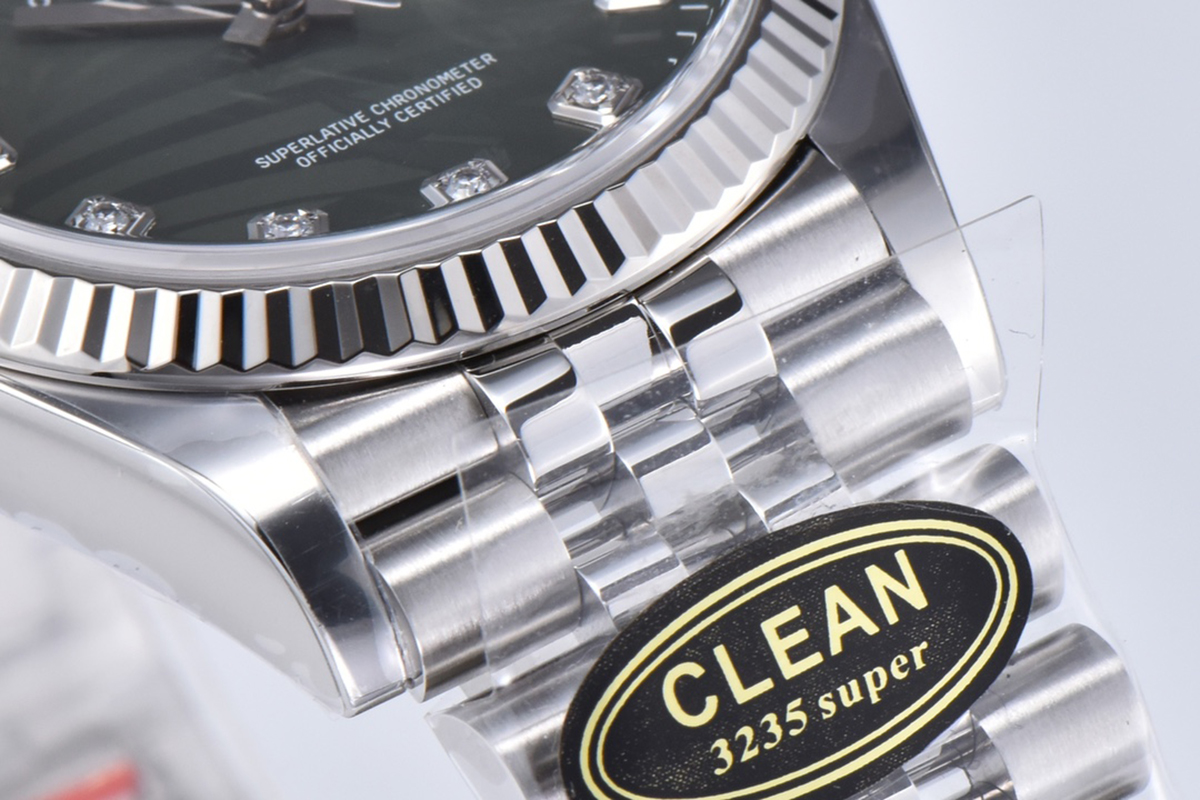 Datejust 36 126334 Olive Green Dial with D1am0nd Marker on Jubilee Bracelet