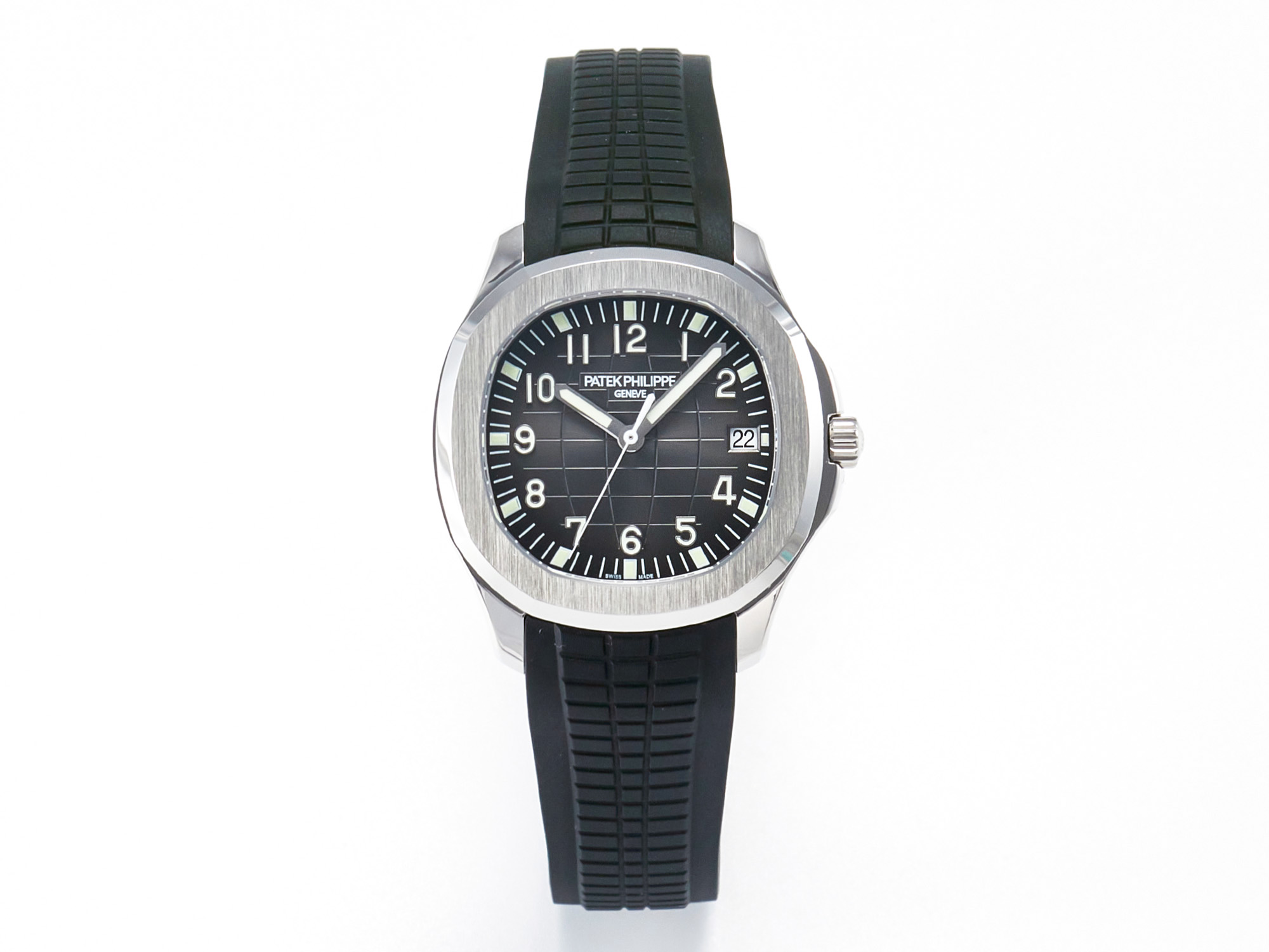 Aquanaut 5167A SS ZF 1:1 Best Edition Black Dial on Black Rubber Strap A324 S*per Clone(New clasp)