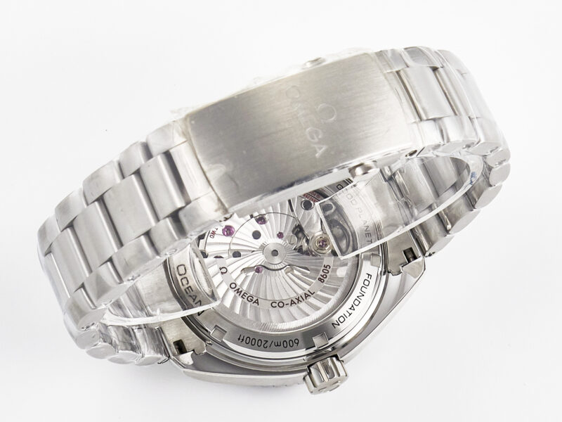 Planet Ocean 600M Co-Axial GMT 43.5mm VSF 1:1 Best Edition Blue Dial Blue Ceramic Bezel on SS Bracelet A8605 S*per Clone